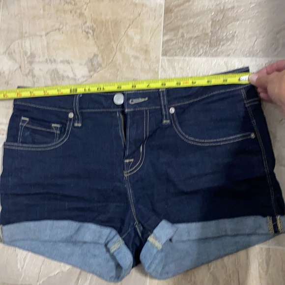 Dark Blue Denim Shortie Shorts - Picture 5 of 6